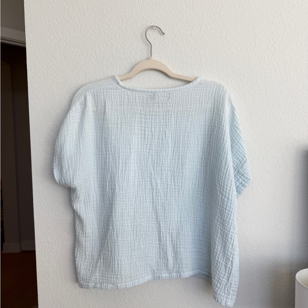 Honest Cotton Perfect Tee in Light Blue, Excellent condition - Picture 3 of 4